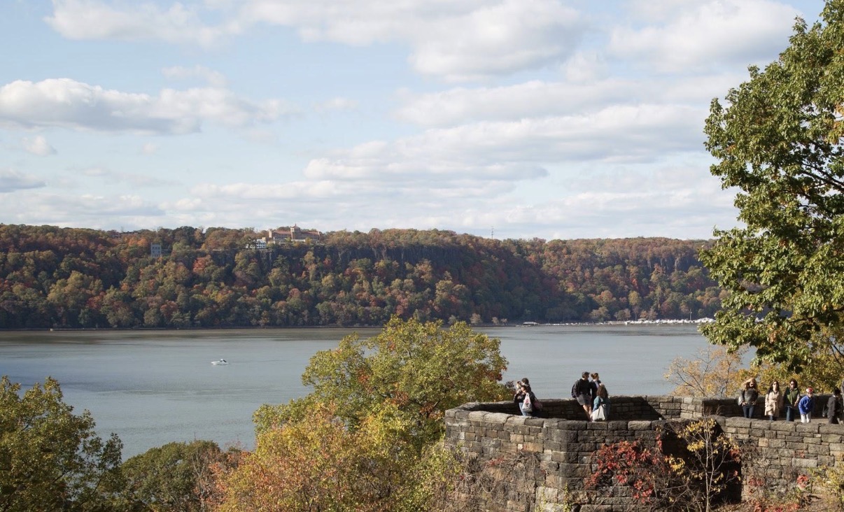 View across the Hudson River to the New Jersey Palisades